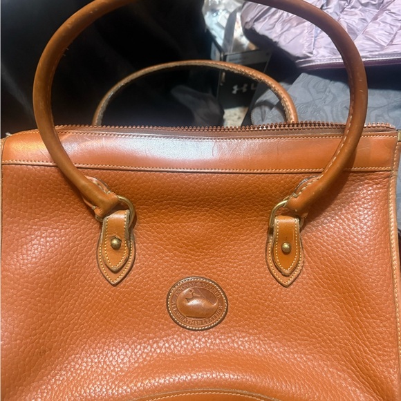 Dooney & Bourke Tan Leather Tote Bag - Picture 2 of 15
